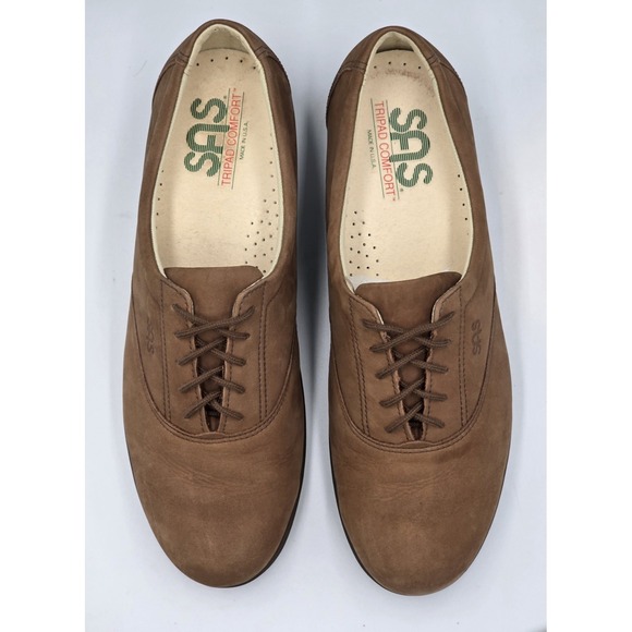 SAS Whisper Walking Oxford Womens 9 N Brown Suede Lace Up Tripad Comfort Shoes. - Picture 8 of 13